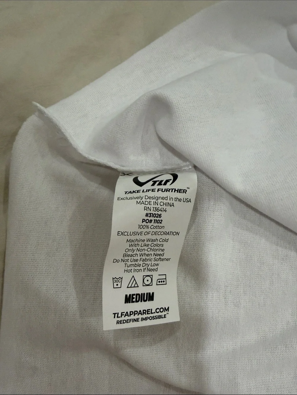 NWT TLF White Oversized Cropped Tee - Picture 4 of 5
